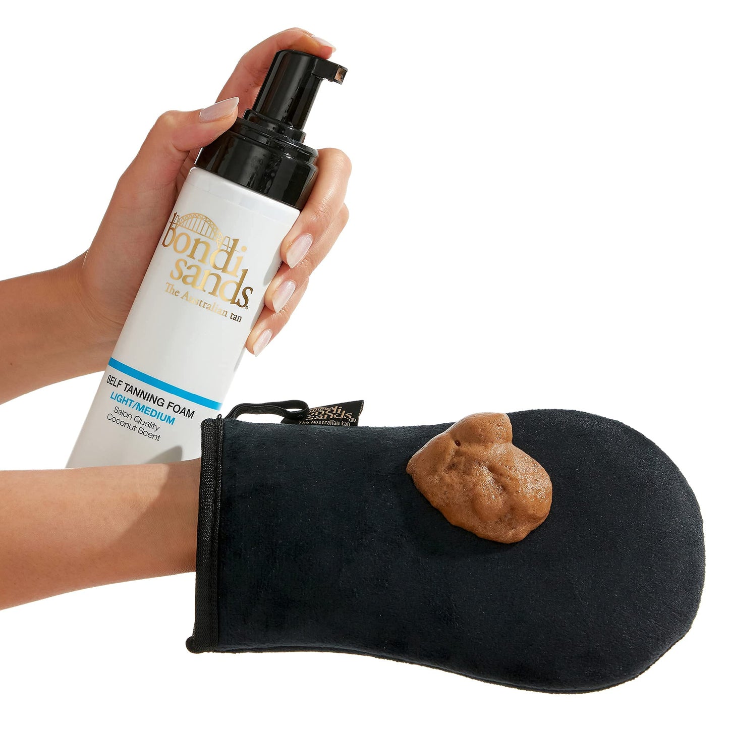 Bondi Sands Light/Medium Self Tanning Foam + Back Applicator | Includes Lightweight Foam and 1 Back Applicator with 3 Replacement Pads ($36 Value)