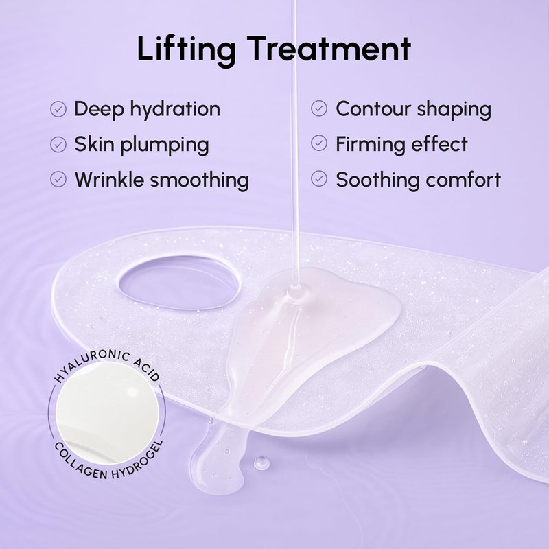 V Line Lifting Mask with Hyaluronic Acid - Collagen Face Mask for Jawline Shaping & Neck Firming | Anti-Aging Retinol Treatment