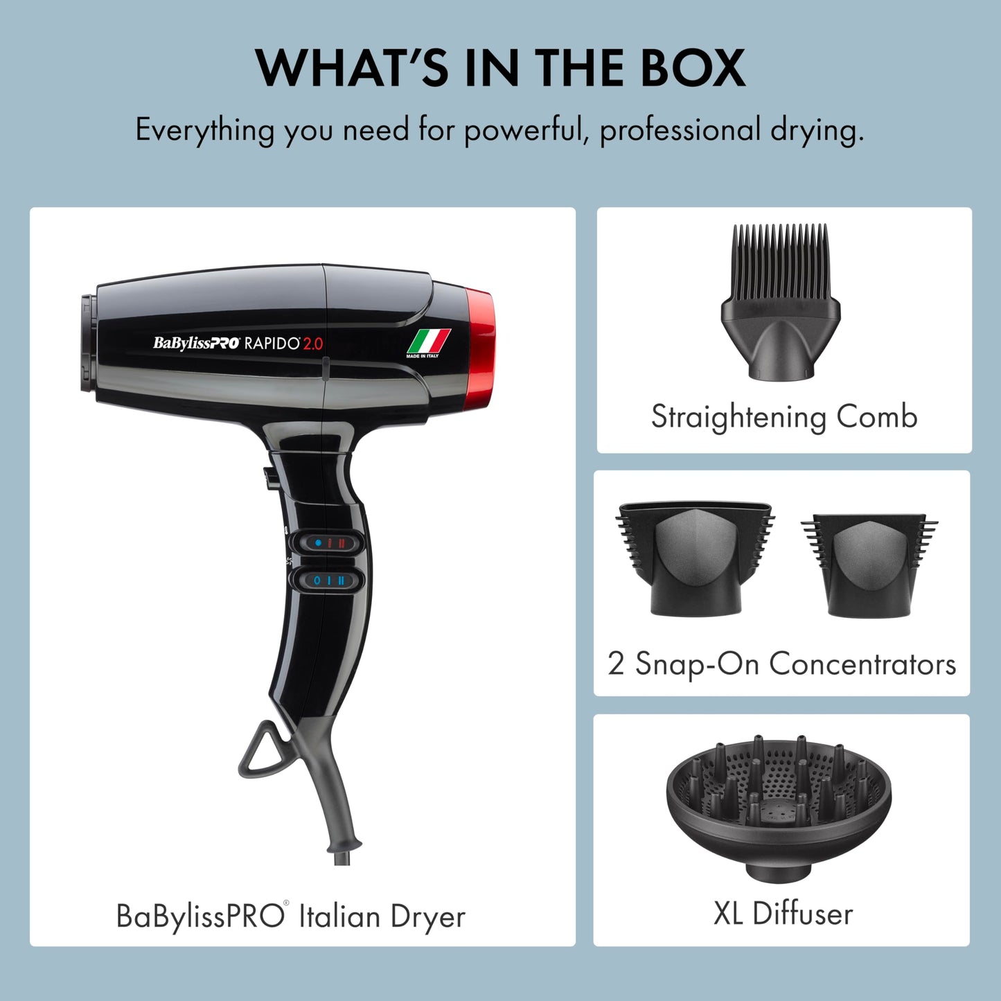 BaBylissPRO High Speed Rapido 2.0 Hair Dryer