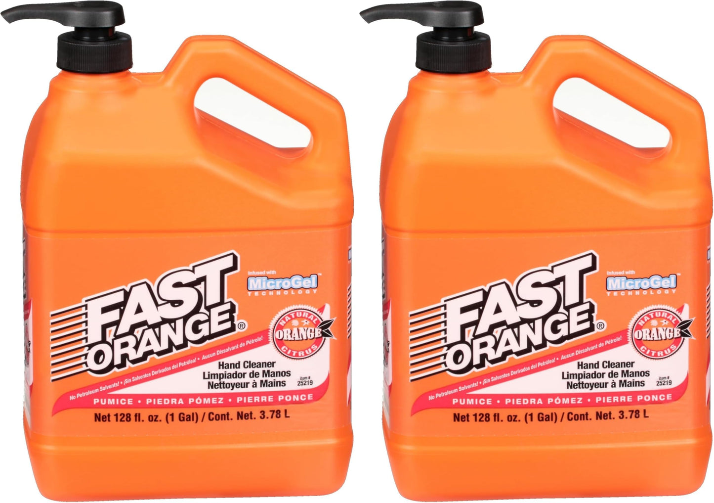 Fast Orange Permatex 25219 Pumice Lotion Hand Cleaner with Pump, 1 Gallon (Pack of 2)