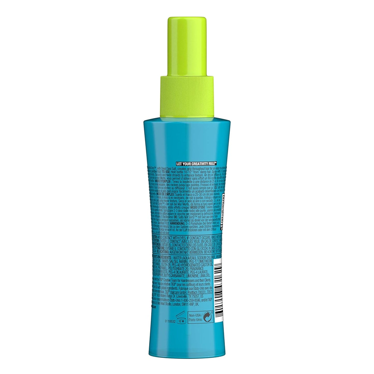 Bed Head Salty Not Sorry Texturizing Salt Spray - Effortless Natural Hairstyles, 3.38 fl oz
