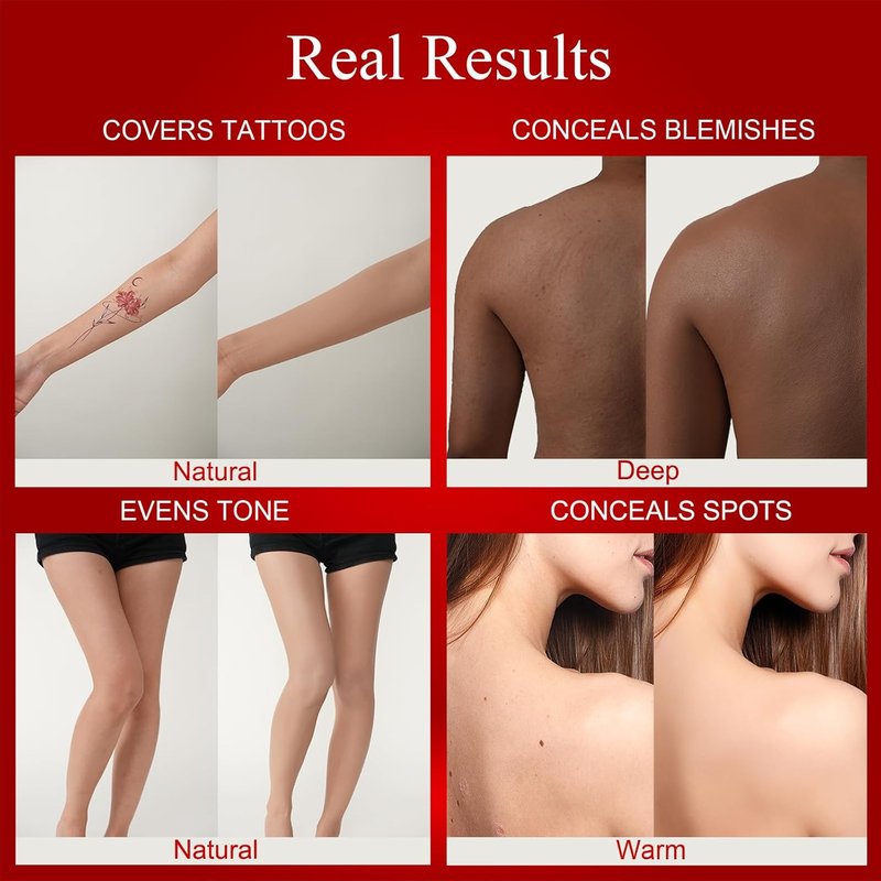 Tattoo Cover Up Makeup - Waterproof Formula for Flawless Skin | Long-Lasting Coverage