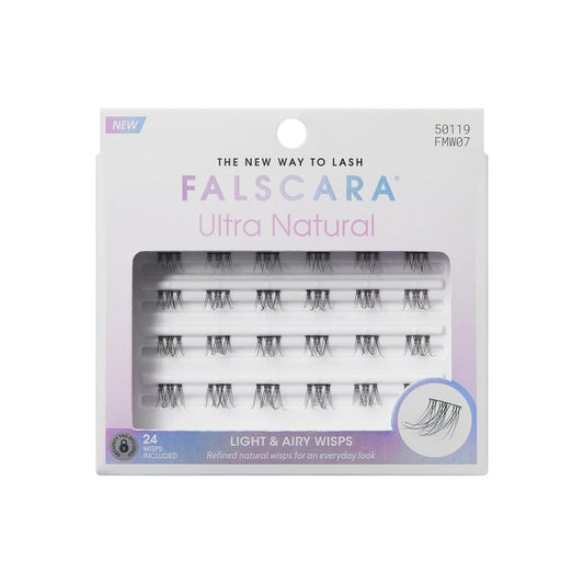 Falscara Ultra Natural False Eyelashes, Lash Extension Kit, Light & Airy Ultra Natural Volume Lash Clusters, 8mm-10mm-14mm, Water Resistant, 30 Lash Clusters