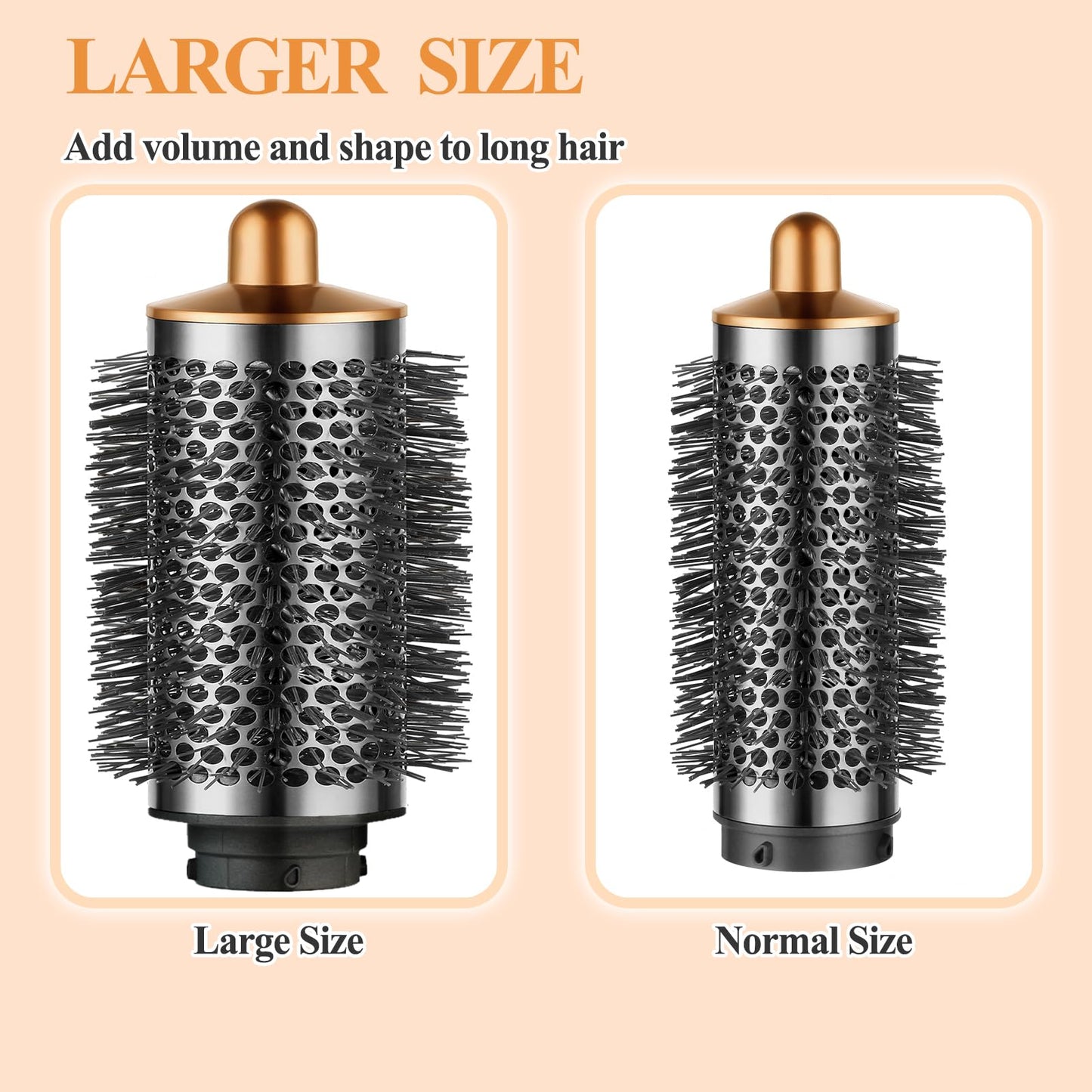 YTCHYYSK Large Round Volumizing Brush and Pre-Styling Dryer Attachment for Dyson Airwrap, Gold