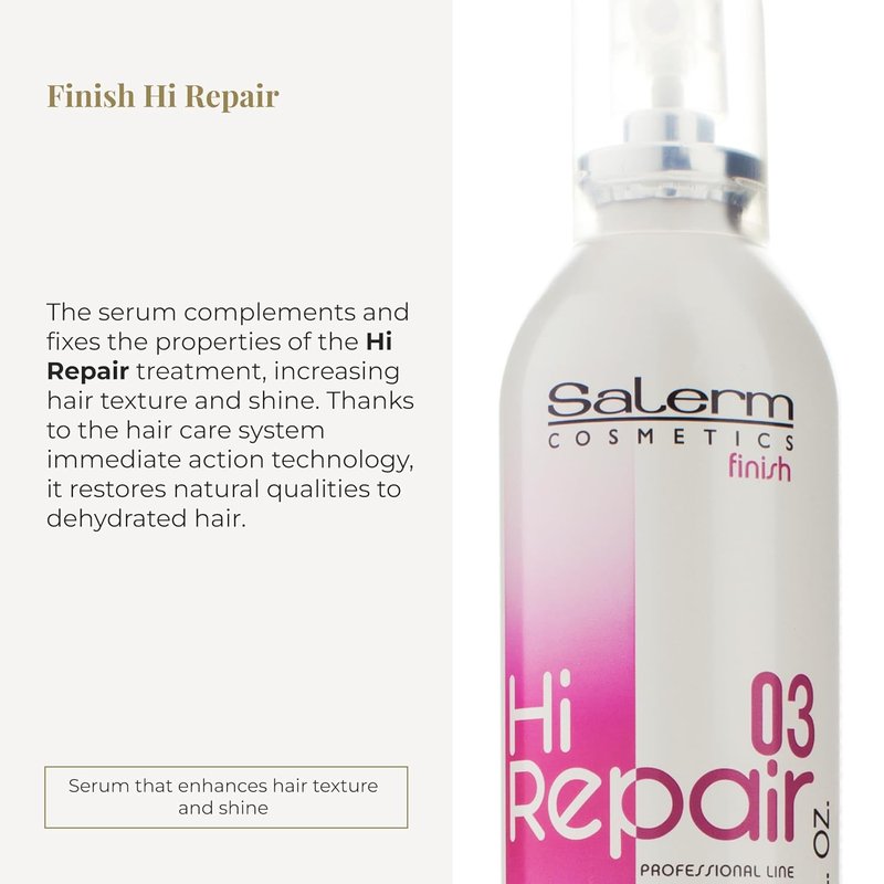 Salerm Texturizing Hair Serum - Repair Damaged Hair - 100ml | Softer, Shinier Finish