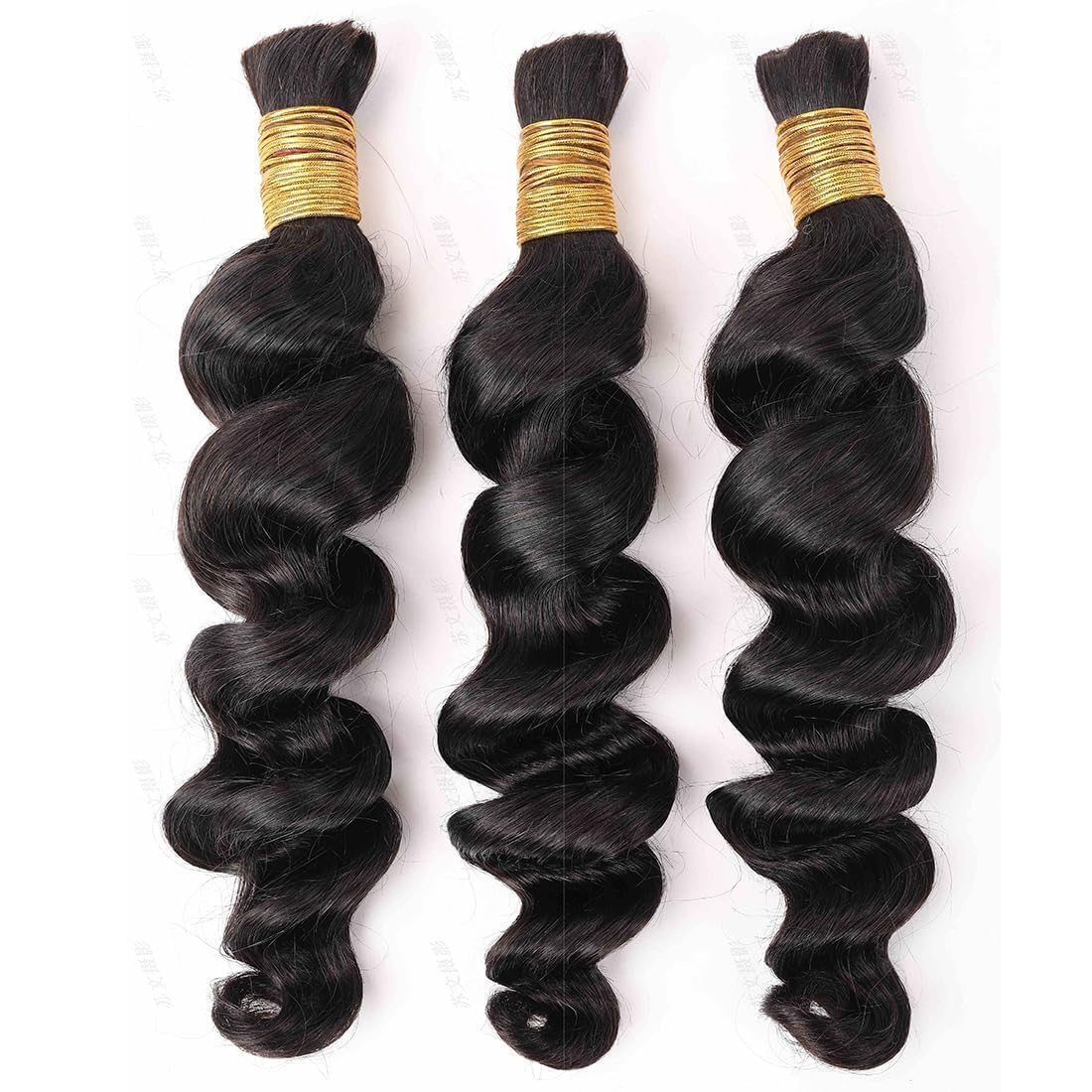 Human Braiding Hair for Boho Braids Loose Deep Wave Bulk Human Hair Knotless 100% Unprocessed Brazilian Virgin Hair Extensions for Braiding Curly Water Wave 1 Bundle No Weft 100g 18inch Natural Black
