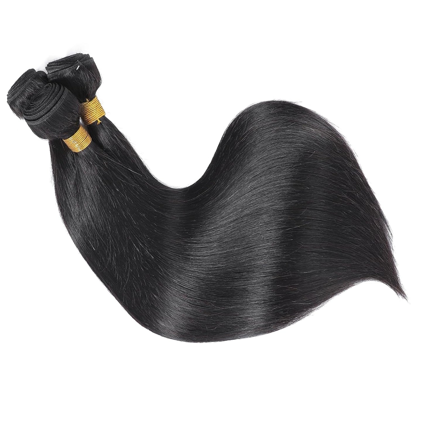 Virgin Straight Hair Bundles - 18 Inch Unprocessed Remy Human Hair | Natural Black Weave Extensions for Women