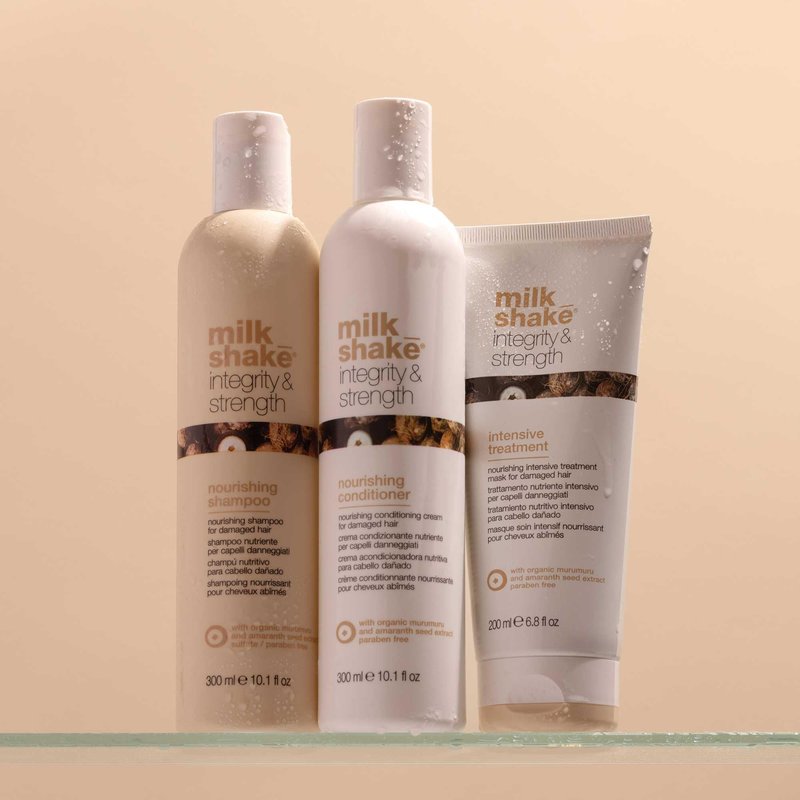 milk_shake Integrity & Strength Nourishing Shampoo | Creamy Formula with Organic Murumuru Butter & Amaranth Seed Extract for Brittle, Damaged Hair (10.1 fl oz)