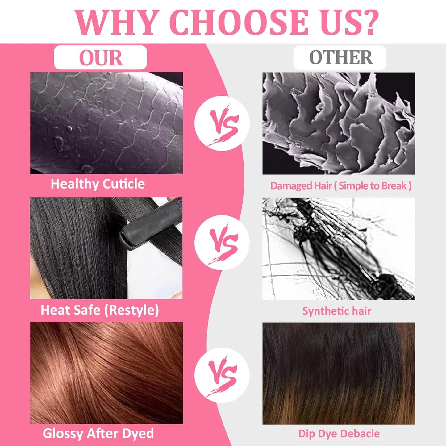 Clip In Hair Extensions - Real Human Hair Seamless Balayage | 16 Inch, 8 Pcs, Dark Brown & Chestnut Highlights