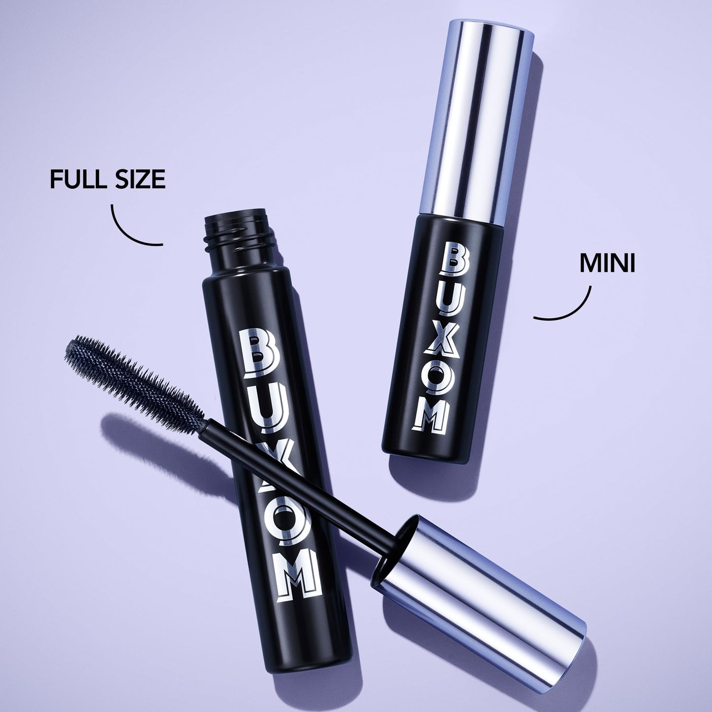 BUXOM Lash Volumizing Mascara - Defining Mascara for Volume and Length with Vitamin E - Washable, Thickening & Clump-Free Eye Makeup - Blackest Black (0.37 oz)