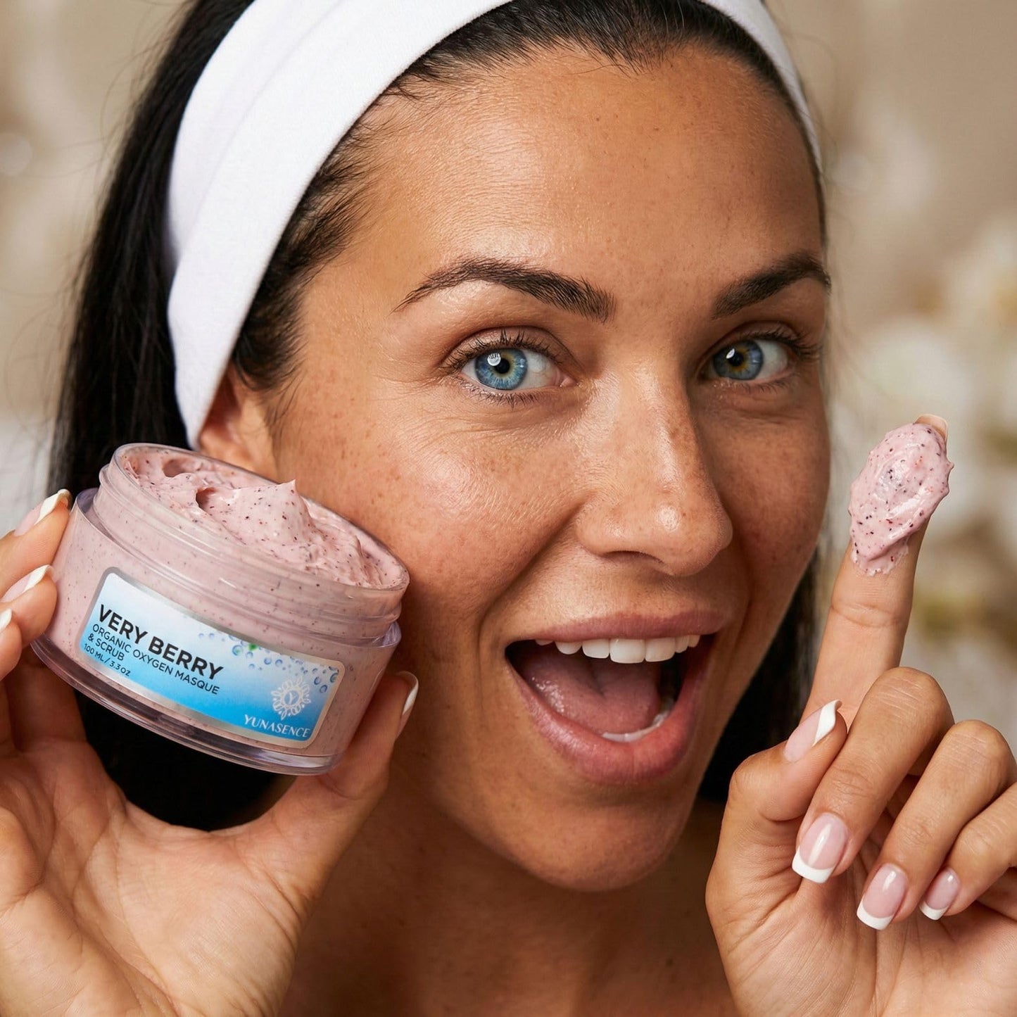 Sweetsation Therapy/Yunasence, Very Berry Oxygen Exfoliating Mask & Scrub w/Vitamin C, Enzymes & Superberries. Rejuvenating, Hydrating, Purifying, Pore cleansing.