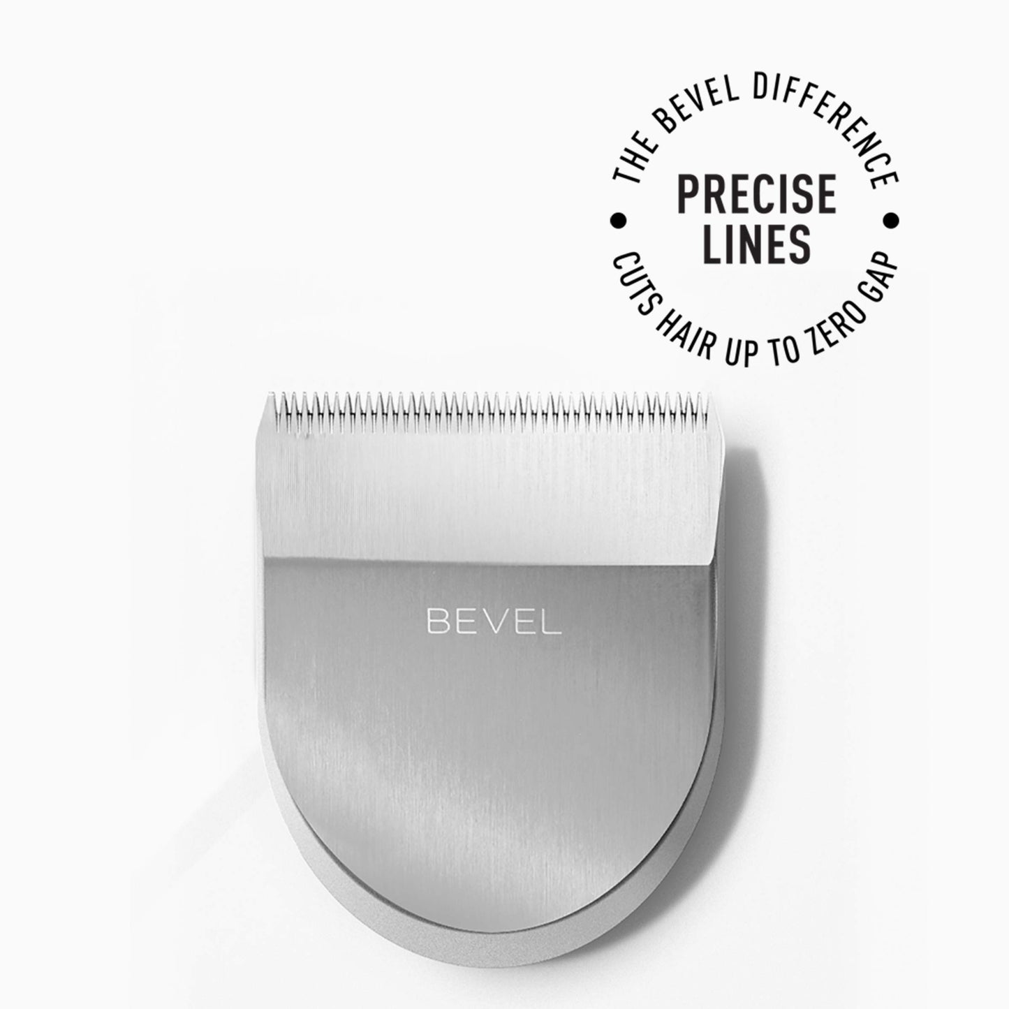 Bevel Square Trimmer Blade Attachment - Compatible with Bevel Device Only, Cordless Trimmer Attachment Head for Face, Beard, Mustache, Neck & Body - Silver, 1 Count