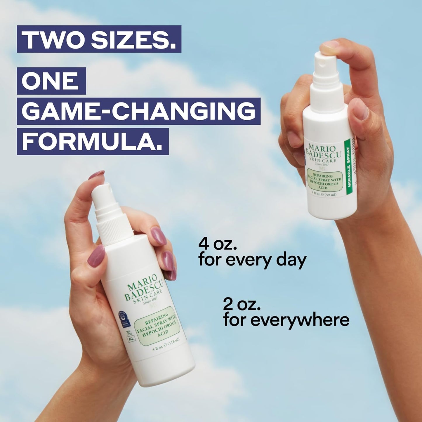 Mario Badescu HOCl Facial Spray – Soothing Hypochlorous Acid for Redness Relief | pH Balancing, Fragrance-Free