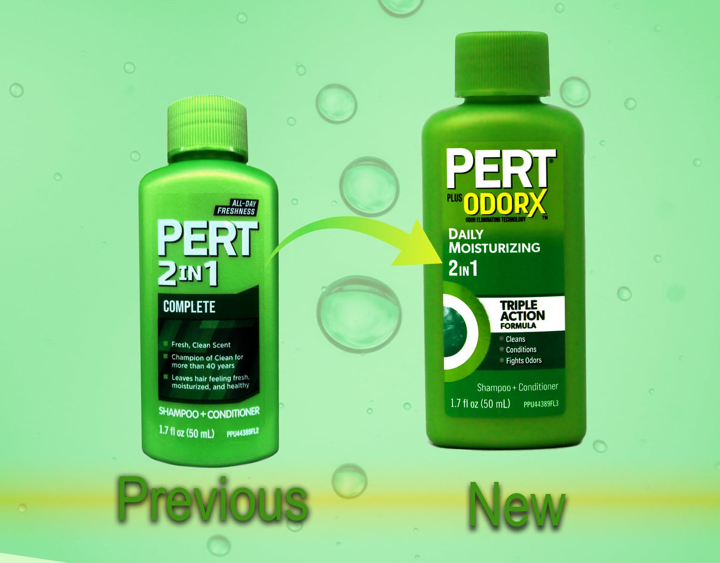 PERT PLUS 2IN1 SHAMPOO, 1.7 Fl Oz (Pack of 36)