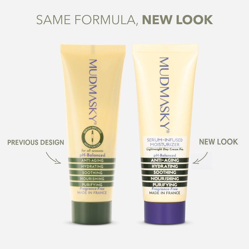 MUDMASKY Face Moisturizer Cream - Serum-Infused Moisturizer for Deep Hydration - Lightweight Skin Care with Mango, Almond & Sunflower Oils - All-Natural Beauty Product Imported from France
