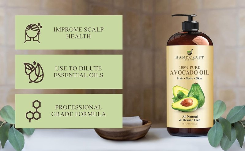 Deep Hydration Set | Avocado Oil & Coconut Oil | 100% Pure Carrier Oils for Dry Skin & Hair Masks - (2 x 16 Fl Oz)
