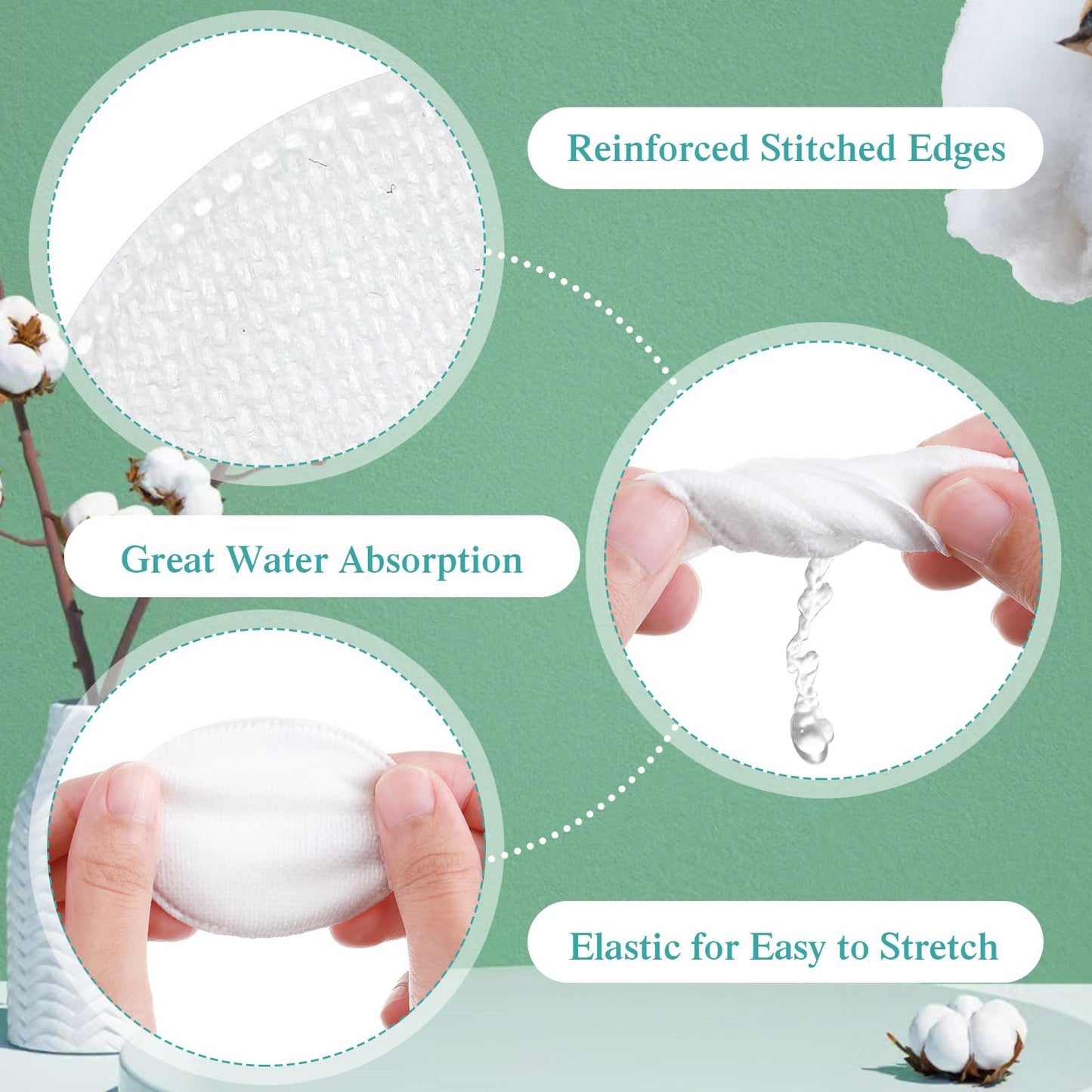 Maxcheck 2000 Pcs Cotton Rounds Bulk Exfoliating Rounds for Face Makeup Remover Cotton Facial Pads for Face Makeup Removal Toner Pads