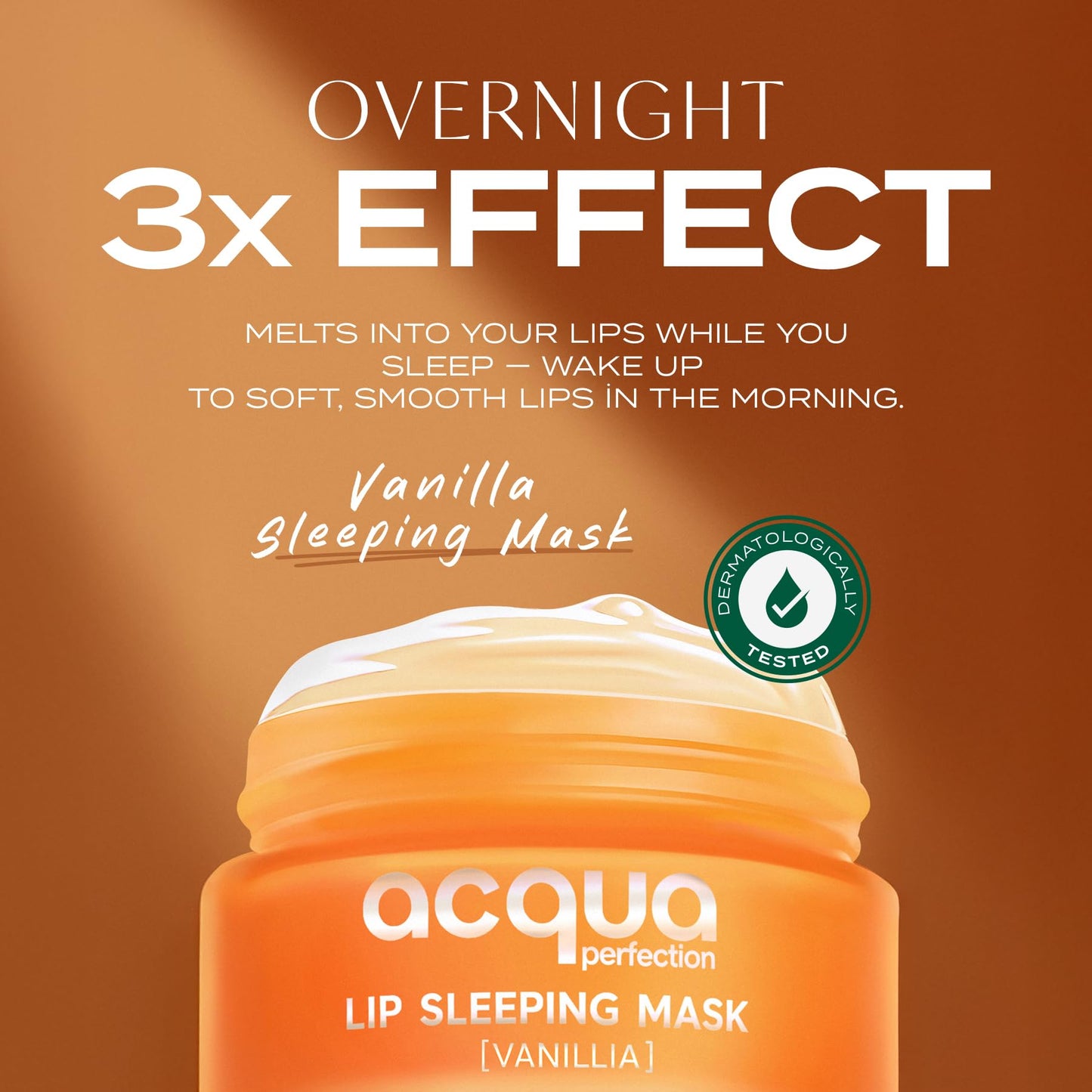 Acqua Perfection Overnight Lip Sleeping Mask, 20g / 0.7 oz, Vanilla Lip Balm with Shea & Murumuru Butter