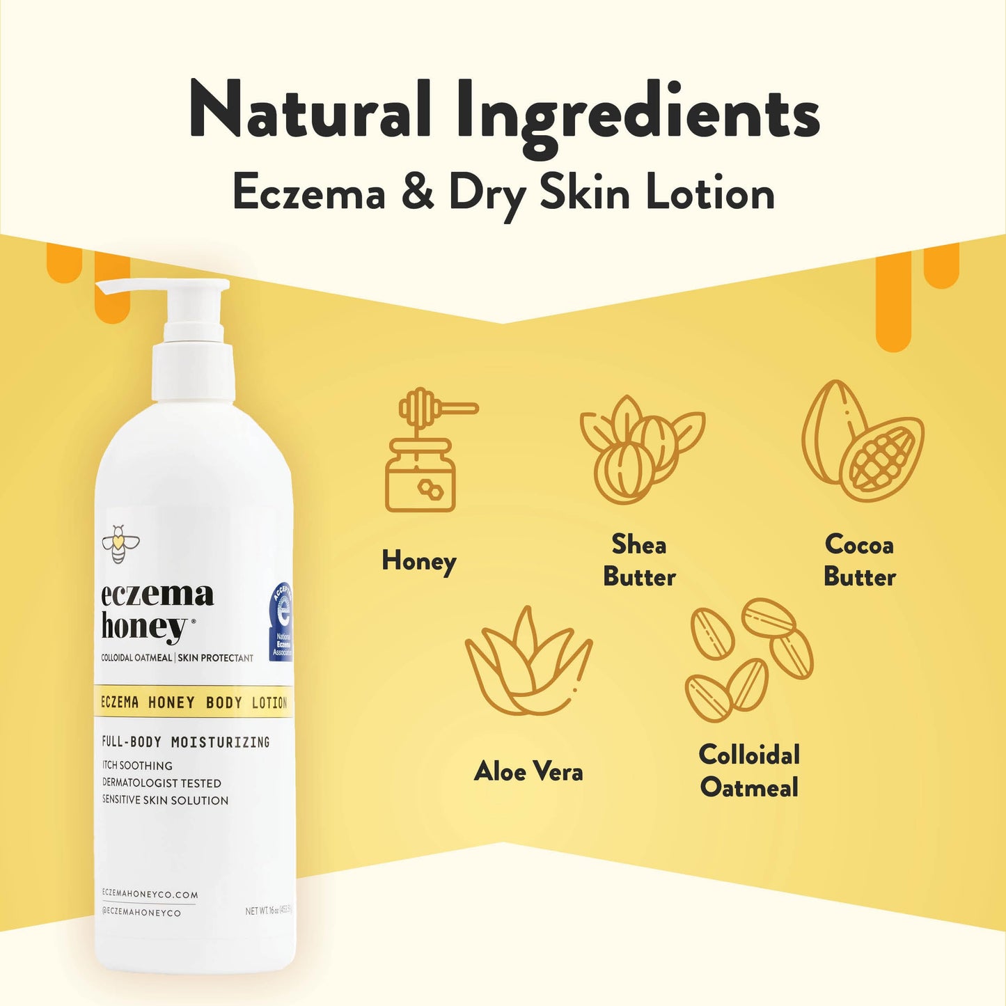 ECZEMA HONEY Itch Cooling Face & Body Rounds & Oatmeal Body Lotion - Bundle for Sensitive & Dry Skin - Cruelty Free