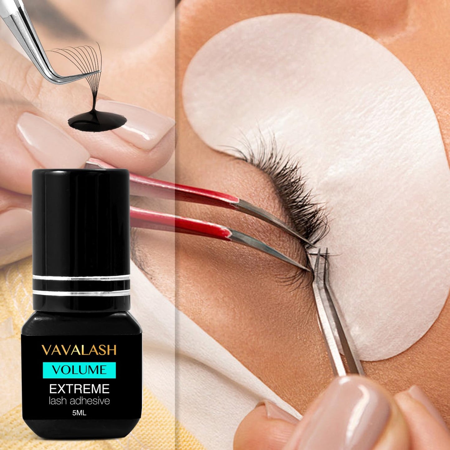 VAVALASH Easy Fan Lash Extensions +Professional Eyelash Extension Glue 5ml