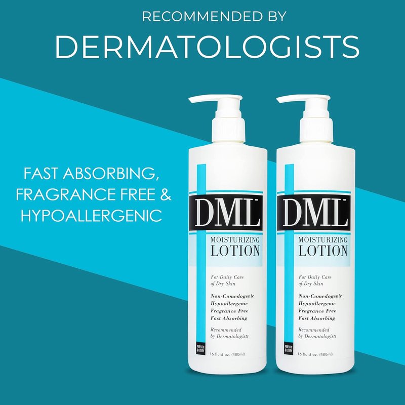 Moisturizing Lotion - Hydrating Hand & Body Lotion for Dry Skin | Unscented, Hypoallergenic, 16 oz (Pack of 2)