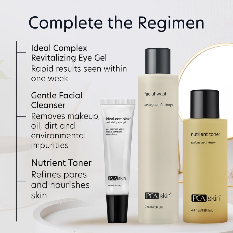 PCA SKIN Eye Serum, Ideal Complex Revitalizing Eye Gel, Upper and Under Eye Serum for Wrinkles, Puffy Eyes, Dark Circles, Fine Lines, Discoloration, and Sagging Eyelids, Light and Silky, 0.5 oz Tube