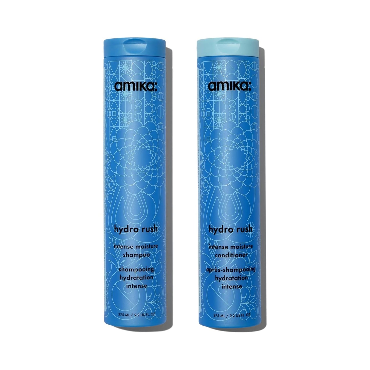 Amika hydro rush intense moisture shampoo 275ml and conditioner 275ml bundle