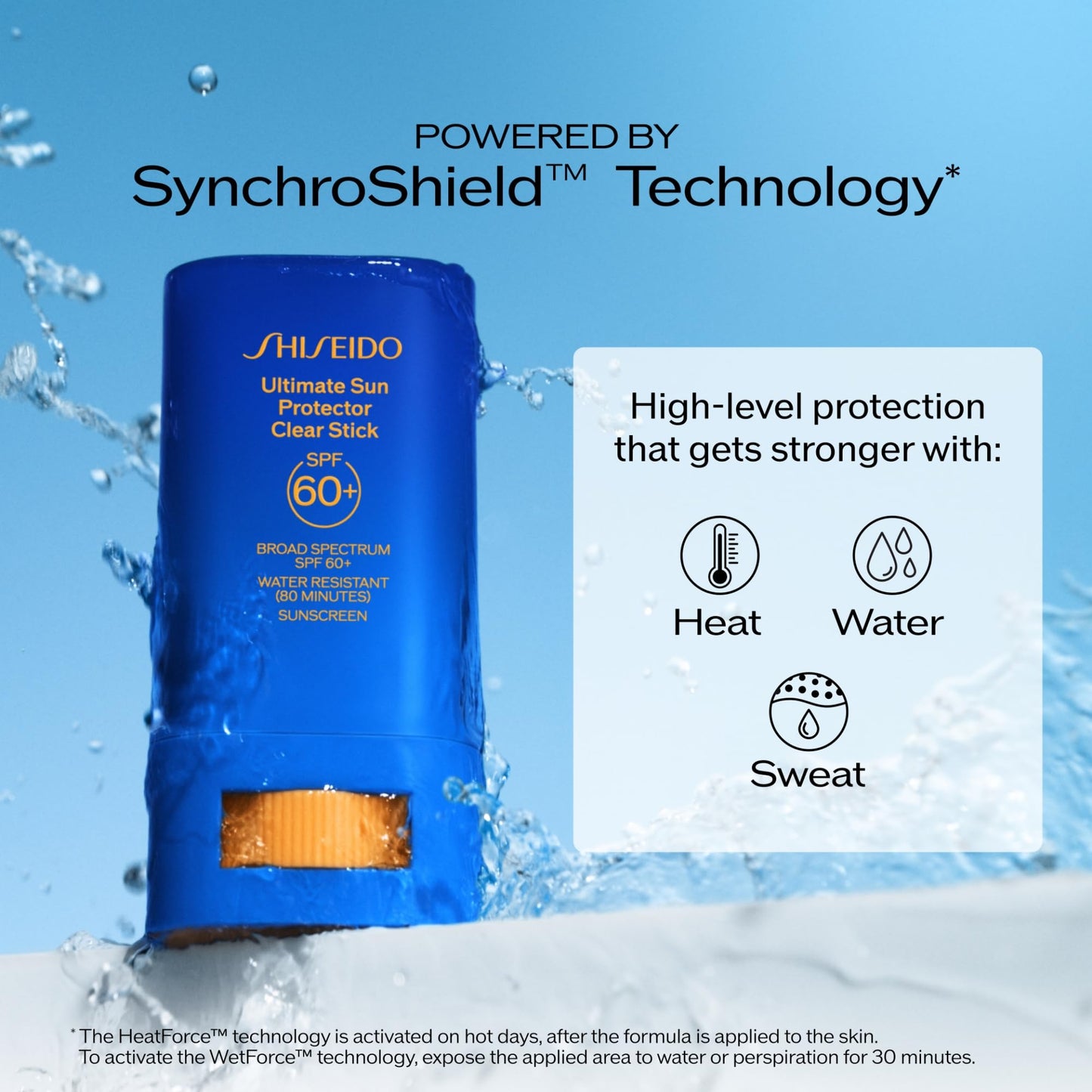 Shiseido Ultimate Sun Protector Clear Stick SPF 60+ (0.7 oz) + Sun Protector Cream (50 mL) - Hydrating, Invisible Broad-Spectrum Sunscreen - Free of Oxybenzone & Octinoxate