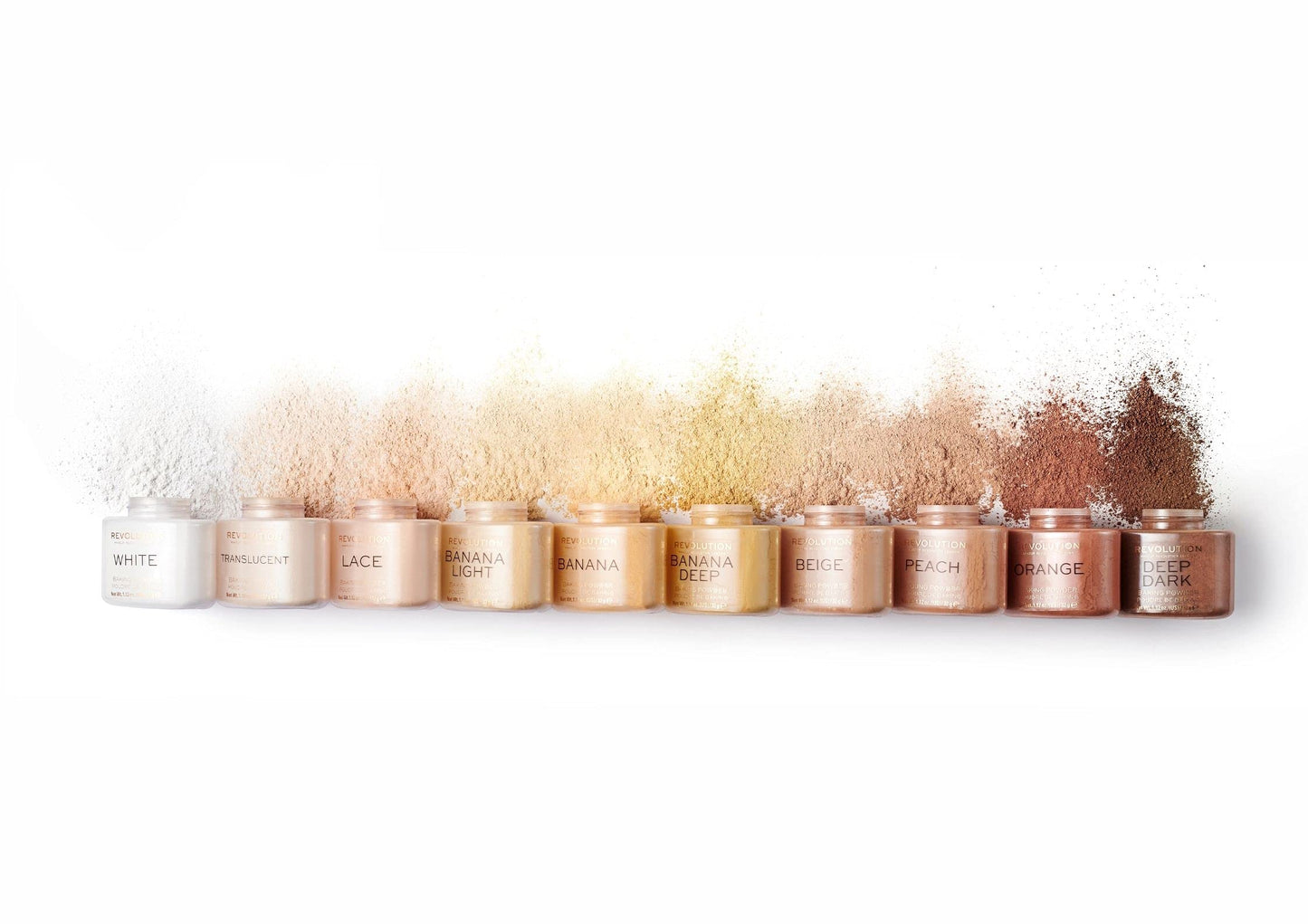 Revolution, Loose Baking Powder, Makeup Setting Powder, Long-Lasting Coverage, Mattifies & Reduces Shine, Banana Deep, 1.12 oz