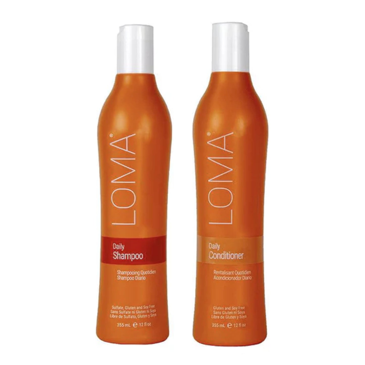 LOMA Daily Shampoo (clear formula) and Daily Conditioner (DUO PACK) 12 Ounce Each