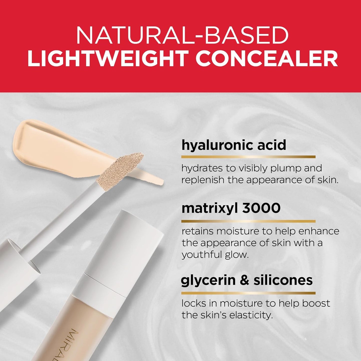 Mirabella Invincible Under Eye Concealer - Full Coverage Hydrating Formula for Dark Circles & Fine Lines | Fair F60