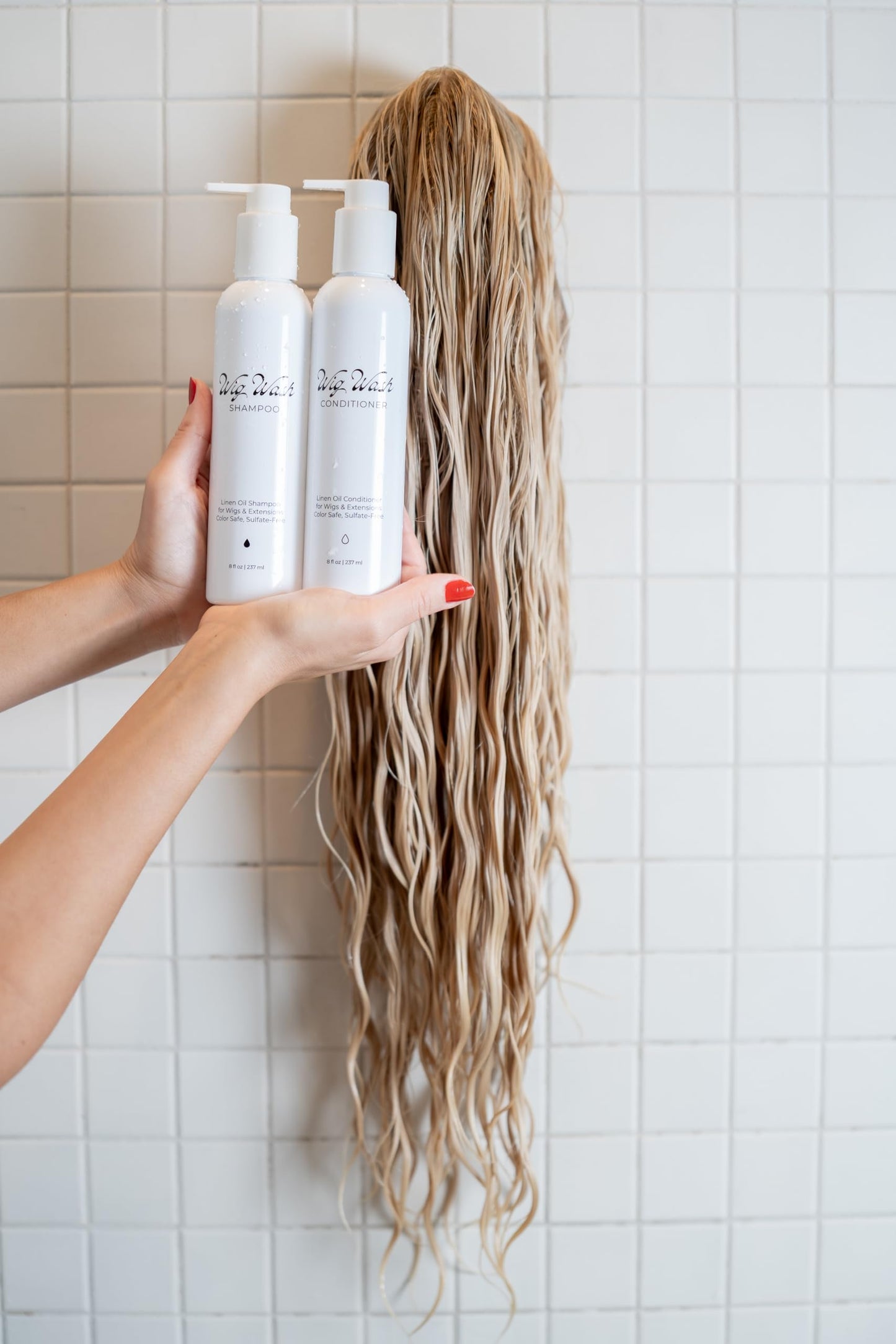 WIG WASH Sulfate-Free Conditioner for Human Hair Wigs & Extensions, 8 oz