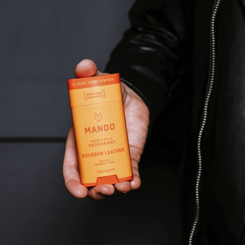 Mando Smooth Solid Stick (2.6 Ounce) + Acidified Body Wash (8.5 Ounce) - Clinically Proven to Block Odor All Day - Whole Body Safe For Pits, Packages + Feet (Mt. Fuji)