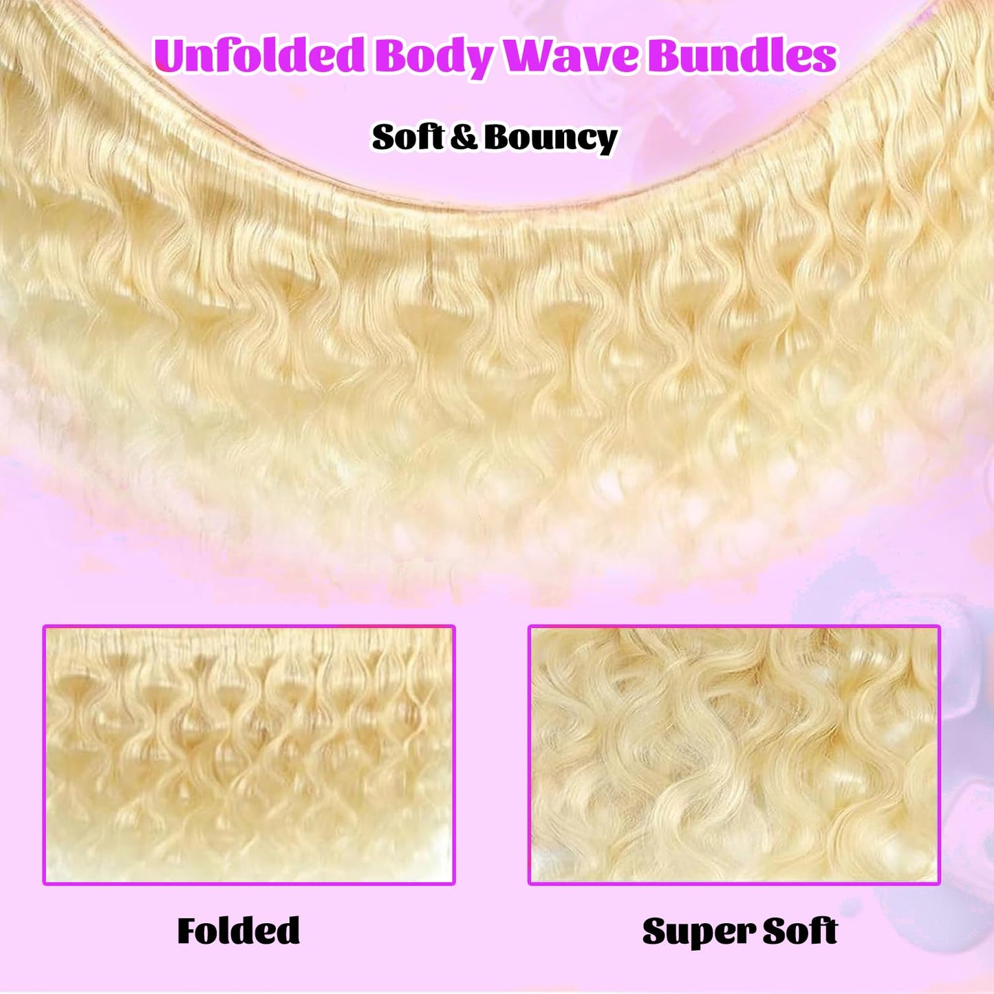 613 Bundles Blonde Bundles Human Hair 18 Inch 613 Body Wave bundles 100% Unprocessed 12A Grade Brazilian Virgin Hair Bundles 1 Bundle Human Hair 613 Blonde Bundle Human Hair Extensions for Women