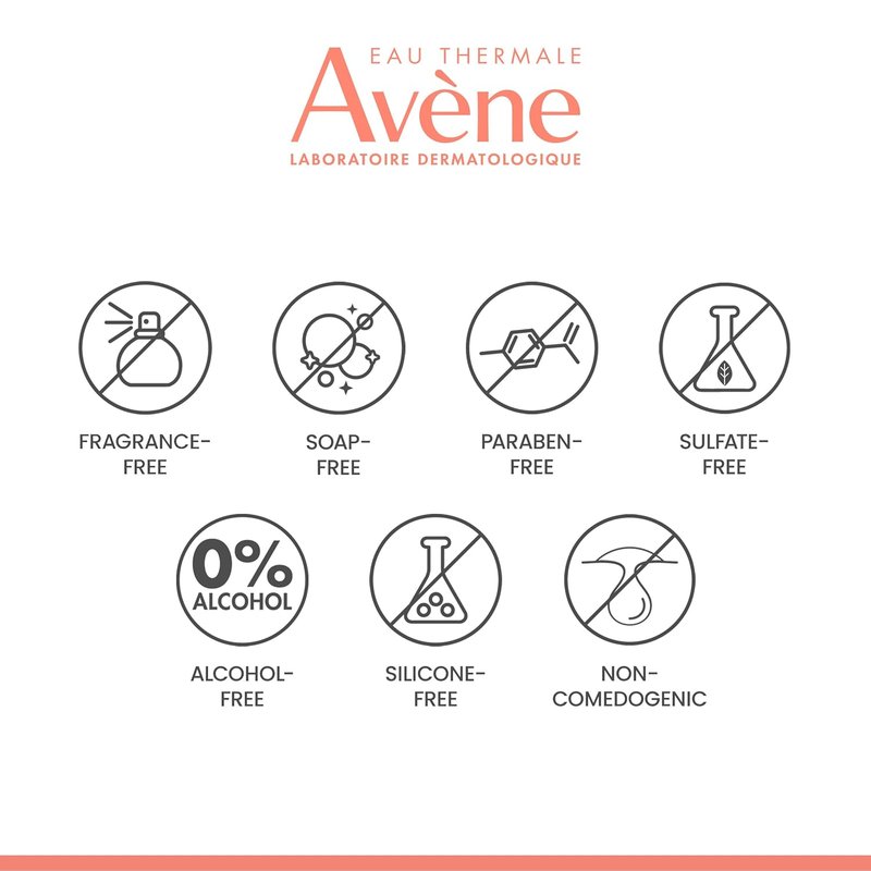 Avène Daily Foaming Facial Cleanser - Gentle Face Wash for Sensitive Skin | Glycerin & Niacinamide, Fragrance-Free