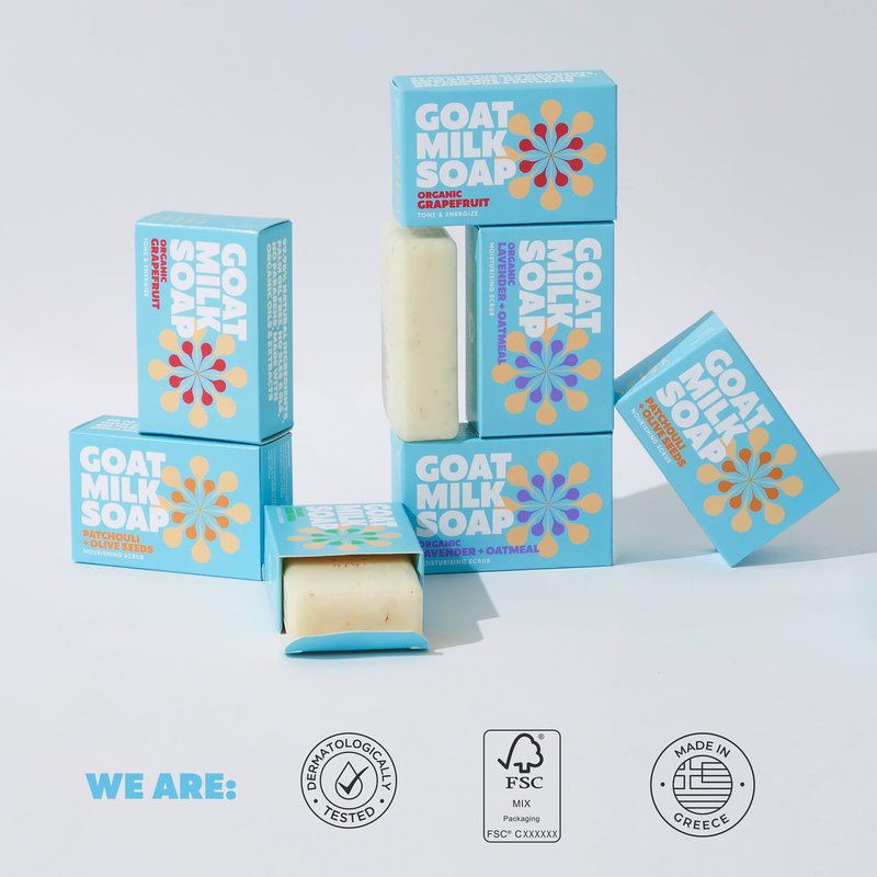 Skin Said Yes Goat Milk Soap Bar - 8 Bars 4 Unique Scents | Crafted in Greece | All Natural, Organic, Goats Milk Soap - Nourishing, Ideal for Sensitive Skin - Perfect for Kids, Men, and Women