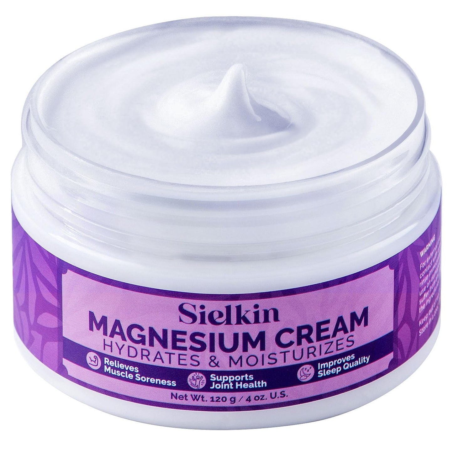 Magnesium Lotion for Muscle Pain Relief - Organic Body Butter for Sleep & Cramps | Fast Absorbing 3 oz