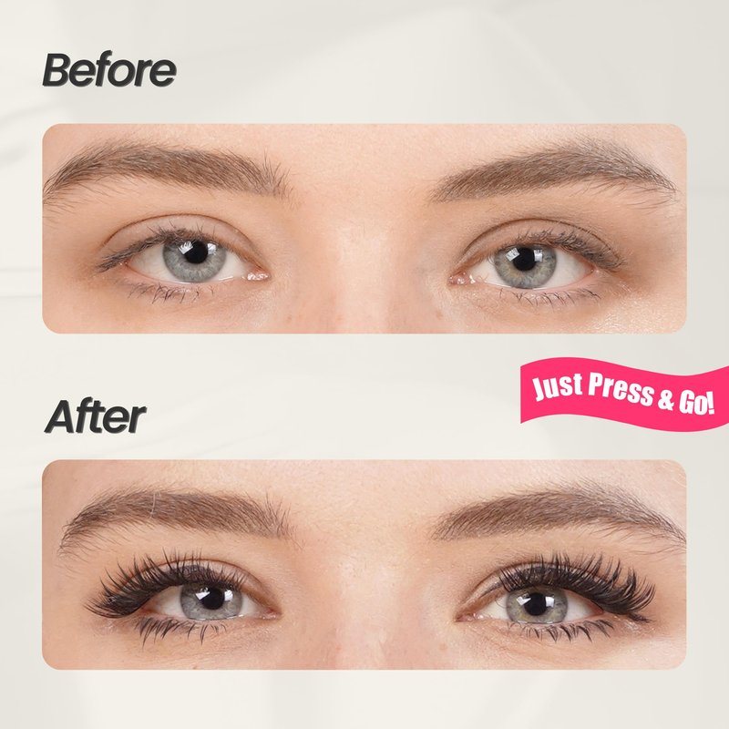 Press-On No Glue Needed Lash Clusters 72Pcs丨Self Adhesive Eyelashes 10-16mm丨Wispy Cateye Look丨Reusable & No Residue丨Beginner Friendly Extension Kit by GlamReal