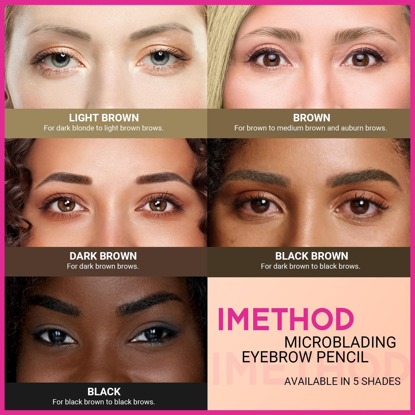 iMethod Dual-Ended Eyebrow Pen for Natural-Looking Brows, Dark Brown