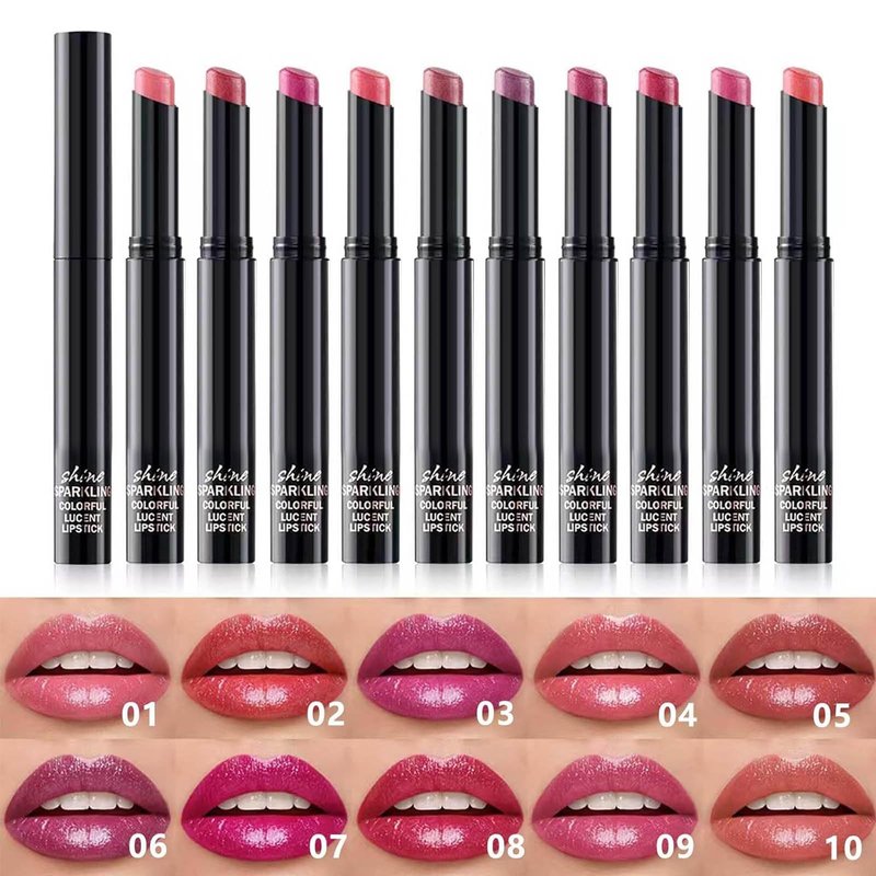 Metiplou Purple Lipstick For Women Matte Nude Glitter Highly Pigmented Moisturizing Lip stick Hypoallergenic Waterproof Long Lasting Lipsticks Quick Makeup Lightweight Portable # 03