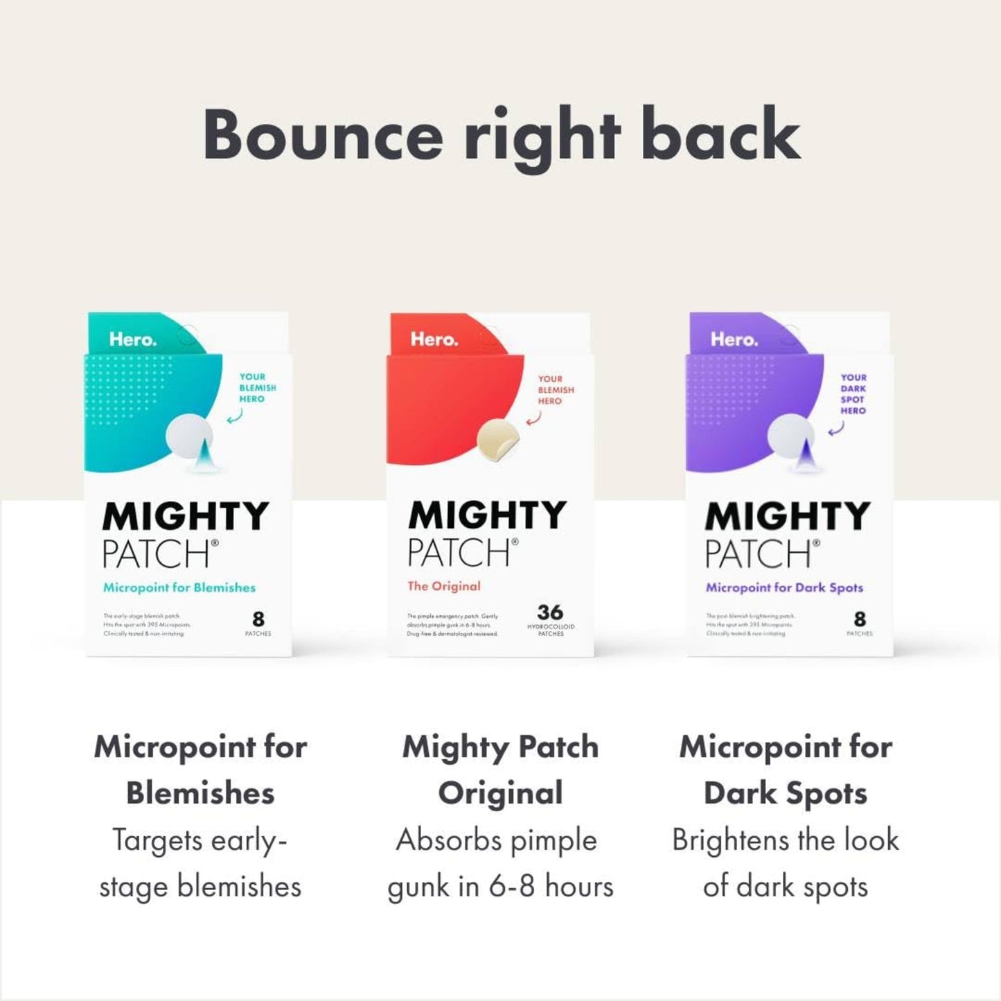 Mighty Patch Original patch from Hero Cosmetics – The #1 Hydrocolloid Acne Pimple Patch for Shrinking Zits and Whiteheads in 1 use; Nighttime Spot Stickers for Face and Skin (72 Count)