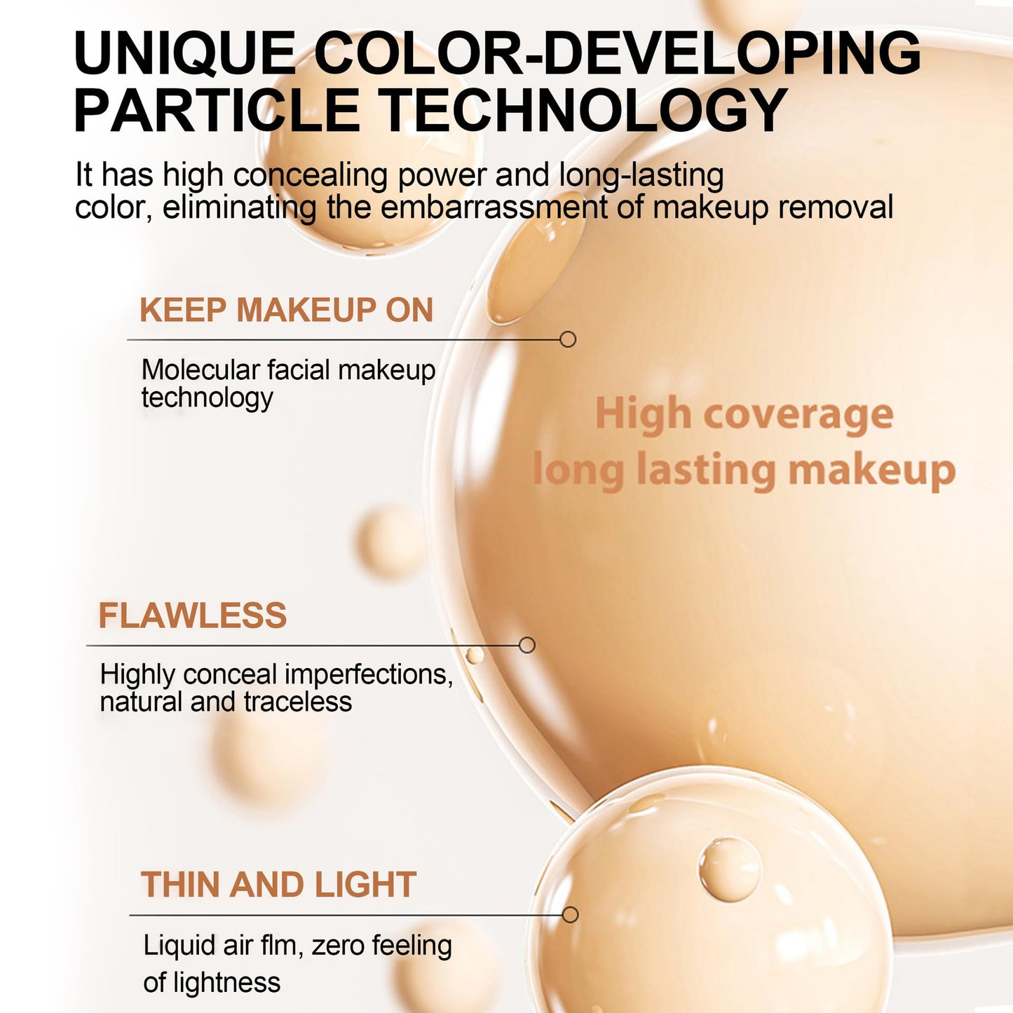 Biology 4-in-1 Foundation Hydrating Medium Spectrum Full Coverage Lotion Foundation, Protecting from Sun with SPF 50+, 4 1 Concealer Waterproof Longwear (Medium, M)