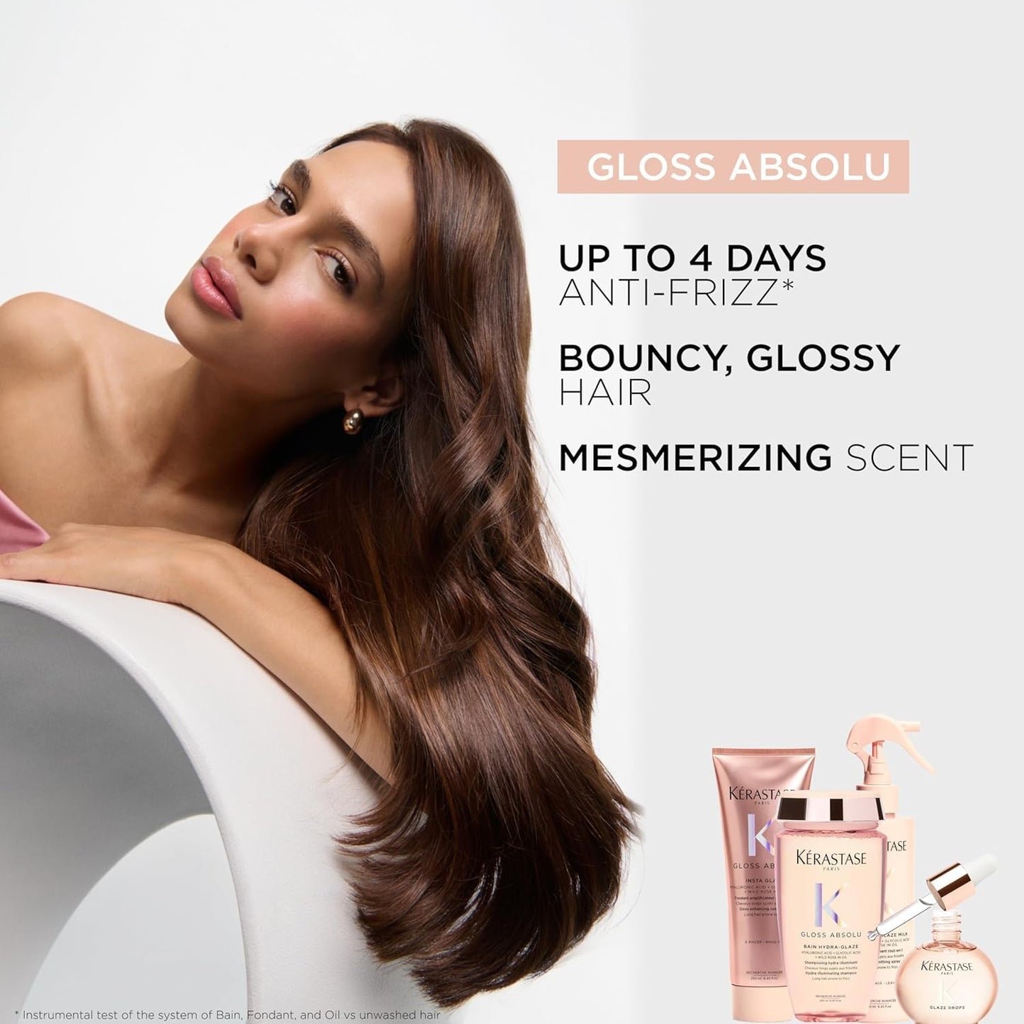 Kerastase Gloss Absolu High-Shine Anti-Frizz Shampoo and Conditioner Set - Deeply Hydrates & Detangles, Instantly Softens, For Glossy & Bouncy Hair
