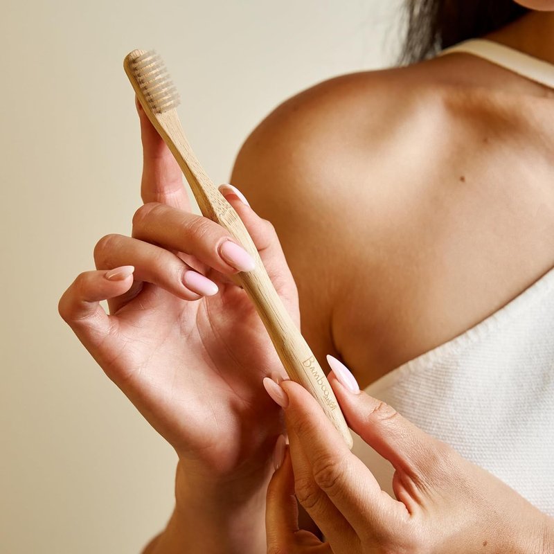 Bamboo Toothbrush Set - Natural Soft Bristles | Eco-Friendly, Compostable, Biodegradable (Pack of 8)