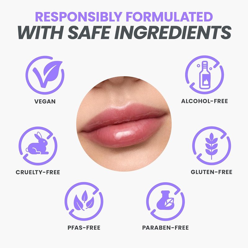 Wonderskin Tinted Lip Oil Rehab Serum - Hydrating, Non-Sticky Deep Red Tint for Dry Lips | Honey