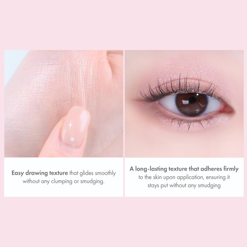 Amuse SEOUL Under-eye Volume Pencil (03 PINK BALLERINA) - Aegyo Sal Makeup Highlighter, Luminous Eyes, Smudge Proof Shimmer Eyestick, Eyeshadow Stick, Vegan, Korean Beauty