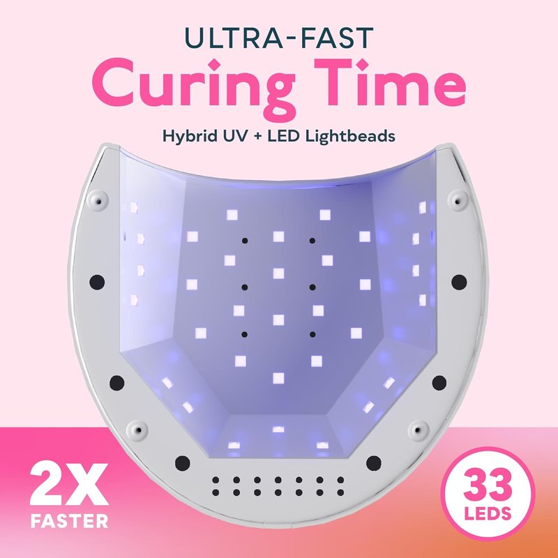 SUNUV UV LED Nail Lamp - Professional Nail Curing Light with 4 Timer Settings | Compatible with All Gel Polishes, Rose Color