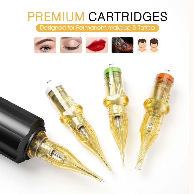 Tattoo Cartridge Needles-60pcs Assorted Tattoo Needle Cartridge for tattooing #12 Round Liner Shader Magnum 1RL 3RL 5RL 7RL 9RL 5RS 7RS 9RS 5RM 7RM 9RM 15RM Tattoo Cartridges for Tattoo Gun Machine