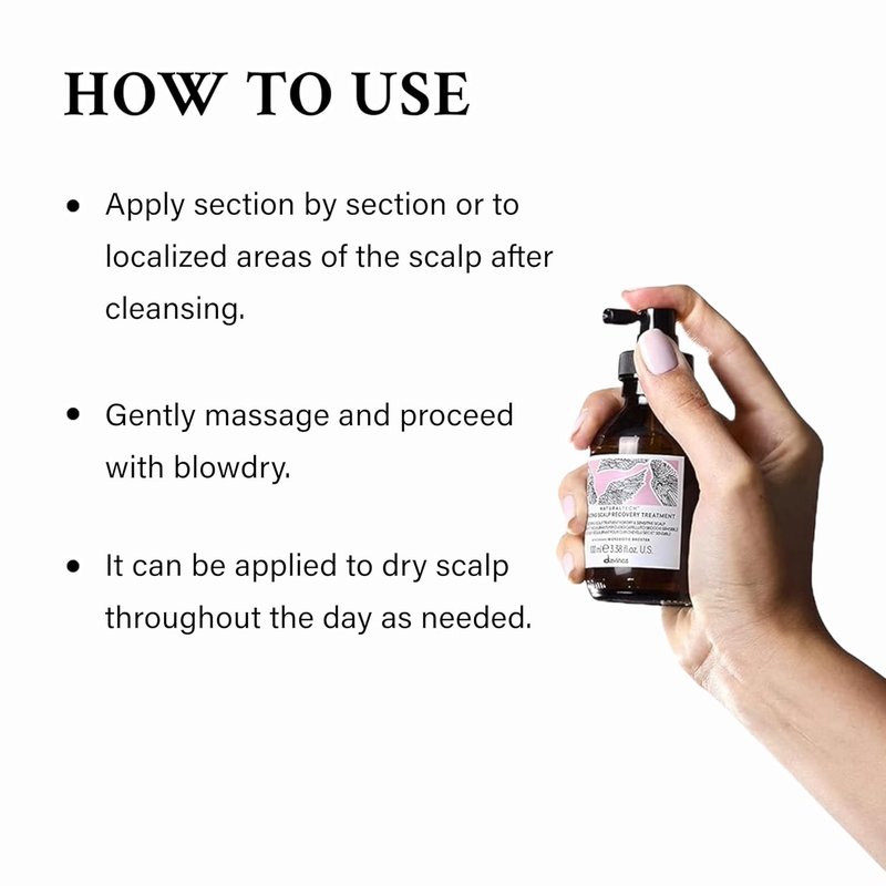 Davines Naturaltech Scalp Recovery Treatment - Leave-On Solution for Sensitive, Dehydrated Scalps | 3.38 Fl Oz