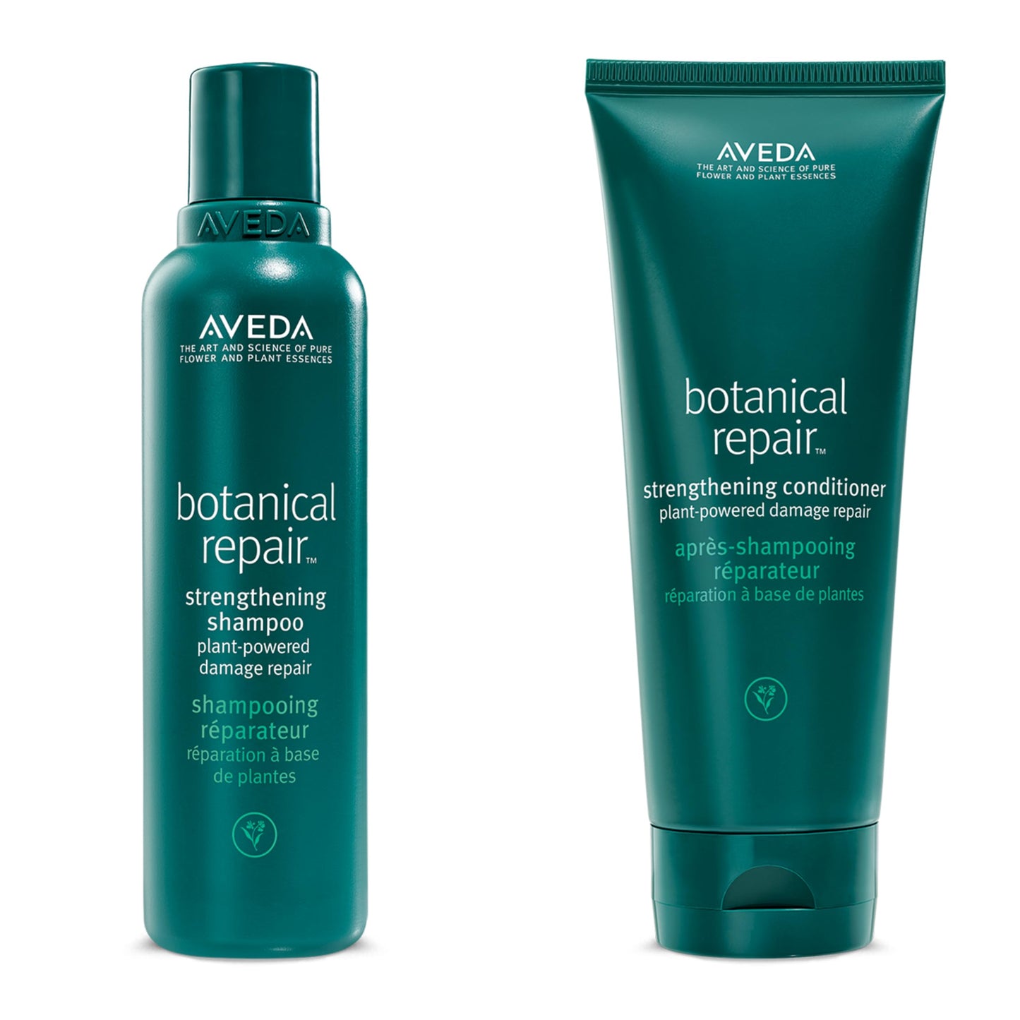 Aveda Botanical Repair Strengthening Shampoo & Conditioner Set | Strengthens & Repairs Damaged Hair | Helps Prevent Breakage | Bond-Building | Silicone Free | Includes 2 Full Size Products